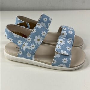 NWT See Kai Run Jaylen Dual Strap Water Friendly Sandals in Blue Daisies Size 12